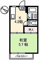 コーポ渡部 201 号室 ｜ 愛媛県松山市内宮町（賃貸アパート1K・2階・21.33㎡） その2