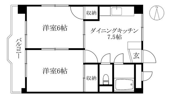 ホワイトガーデン 303 号室｜愛媛県松山市天山2丁目(賃貸マンション2DK・3階・38.88㎡)の写真 その2