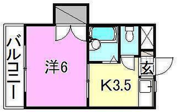 ミウラビル 205 号室｜愛媛県松山市味酒町2丁目(賃貸マンション1DK・2階・21.06㎡)の写真 その2