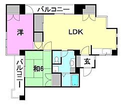 ドリームスクエアーかやまち 501 号室 ｜ 愛媛県松山市萱町1丁目（賃貸マンション2LDK・5階・73.14㎡） その2