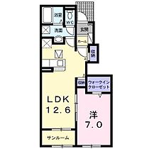 クリスタル・Ｄｏｏｒ 102 号室 ｜ 愛媛県東温市南方（賃貸アパート1LDK・1階・50.08㎡） その2