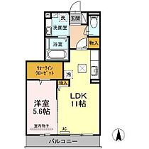 エソラ雄郡 102 号室 ｜ 愛媛県松山市土橋町（賃貸アパート1LDK・1階・45.15㎡） その2