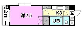 ジョイフル第1小坂 606 号室 ｜ 愛媛県松山市小坂1丁目（賃貸マンション1K・6階・24.94㎡） その2