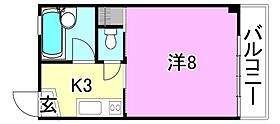 第一曙マンション 302 号室 ｜ 愛媛県松山市緑町2丁目（賃貸マンション1K・3階・22.68㎡） その2