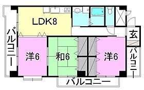 クレストM 302 号室 ｜ 愛媛県松山市桑原5丁目（賃貸マンション3LDK・3階・68.49㎡） その2