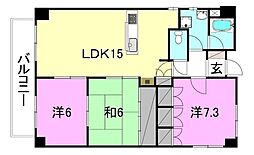 ヴォルジュ石手 3LDKの間取図画像