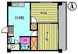 ハイツ南松山 2DKの間取図画像