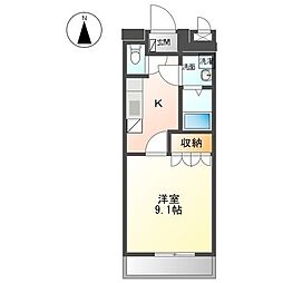 プレッソリーバY 1Kの間取図画像