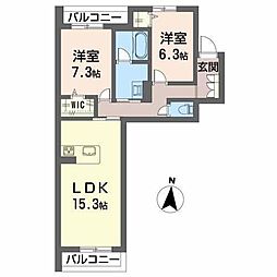 間取図画像 2LDK