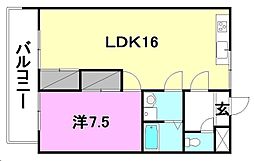 間取図画像 1LDK