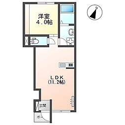 グランツ 1LDKの間取図画像