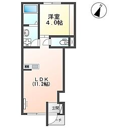 グランツ 1LDKの間取図画像