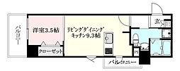 GARIREO TRENTE FORET TOWER 1LDKの間取図画像