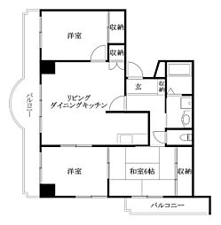 ランドマーク一番町 901 号室 9階3LDKの間取り