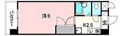 エトワール和泉 1Kの間取図画像
