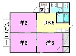 間取図画像 3DK