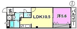フィネス樹樹 1LDKの間取図画像