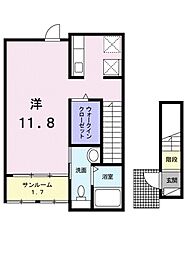 エスポワール・MK ワンルームの間取図画像