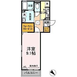 Grand-room朝日ヶ丘 1Kの間取図画像