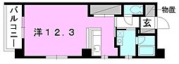 スリーエイト三番町 ワンルームの間取図画像
