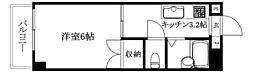 第3永井マンション 1Kの間取図画像