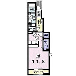 メゾン・サンT3 ワンルームの間取図画像