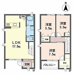 ディアスパルモ 3LDKの間取図画像