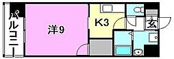 フェリックス鉄砲町 1Kの間取図画像