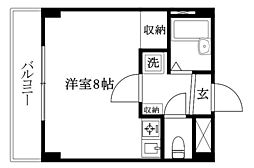 エスポワール松山 ワンルームの間取図画像