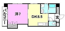 メゾンドセントポーリア 1DKの間取図画像