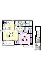 ティーグルドゥー 1LDKの間取図画像