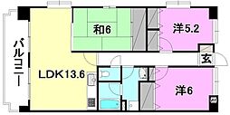 アルカンシエル 3LDKの間取図画像