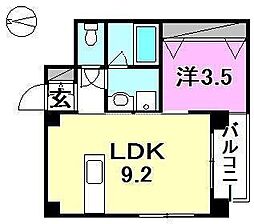 パミドール 1LDKの間取図画像