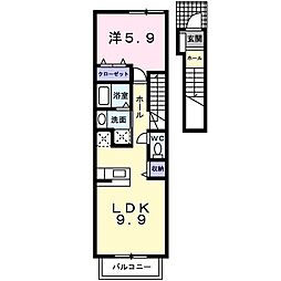 アイ・ビーコートC 1LDKの間取図画像