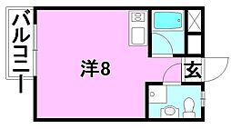 アルファーNEXT土居田 ワンルームの間取図画像