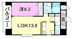 ロイヤルステージフジワラ 1LDKの間取図画像