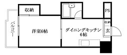 ゴトービルNo.2 1DKの間取図画像
