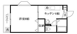 カレンハイツ 1Kの間取図画像