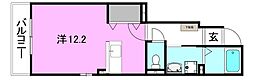 ディナスティーア ワンルームの間取図画像