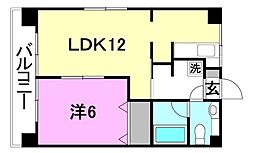 クレール湯渡 1LDKの間取図画像