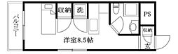 ラ・パルフェ・ド・アンティエール ワンルームの間取図画像