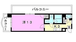 BLESS堀江 1Kの間取図画像