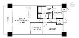 アルファステイツ市駅西 2LDKの間取図画像