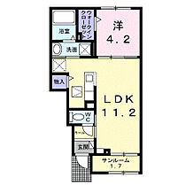 リベルテI 104 ｜ 宮城県石巻市蛇田字埣寺5番地10（賃貸アパート1LDK・1階・39.17㎡） その2