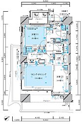 ブランズ芝浦 2SLDKの間取図画像