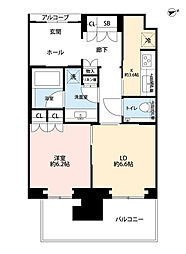 グラングリーン大阪 THE NORTH RESIDENCE 1LDKの間取図画像