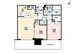 シティタワーズ東京ベイセントラルタワー 2SLDKの間取図画像