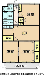 ユーミーハツノ 3LDKの間取図画像