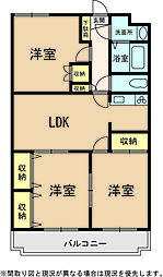 ユーミーハツノ 3LDKの間取図画像