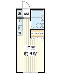フロイデ ワンルームの間取図画像